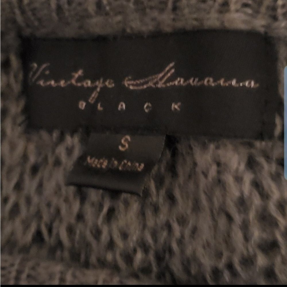 Vintage Havana Black gray open weave sweater - Picture 4 of 7